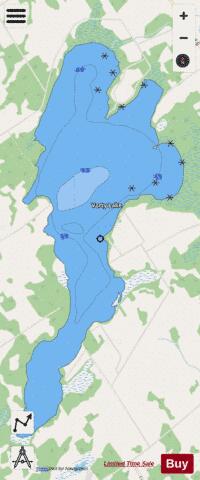 Varty Lake depth contour Map - i-Boating App - Streets