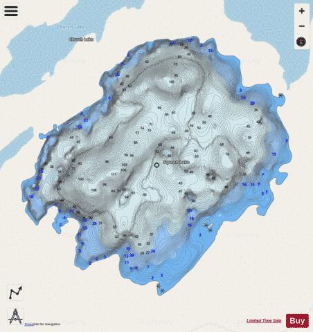 Squeers Lake depth contour Map - i-Boating App - Streets