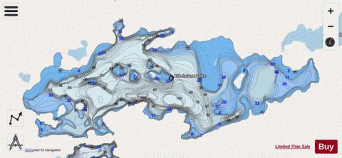 Athelstane Lake depth contour Map - i-Boating App - Streets