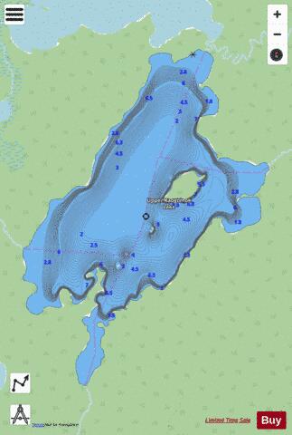 Upper Kaogomok Lake depth contour Map - i-Boating App - Streets