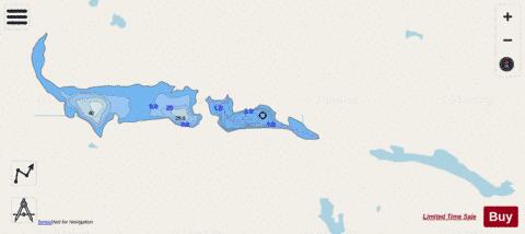 East Pennock L. depth contour Map - i-Boating App - Streets