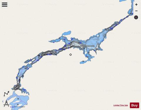 Waterhouse Lake depth contour Map - i-Boating App - Streets