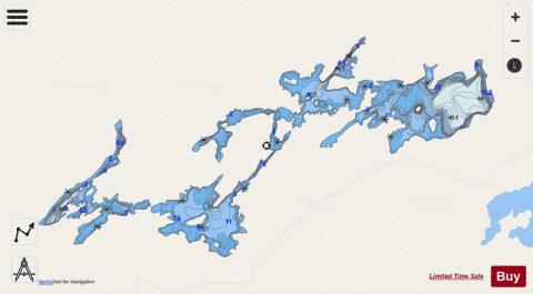 Armistice Lake depth contour Map - i-Boating App - Streets