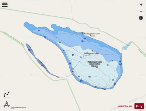 Fallingsnow Lake depth contour Map - i-Boating App - Streets
