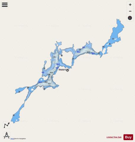 Gunter Lake depth contour Map - i-Boating App - Streets