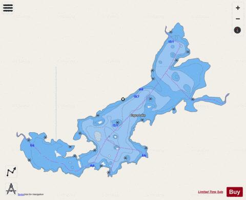 Eayrs Lake depth contour Map - i-Boating App - Streets