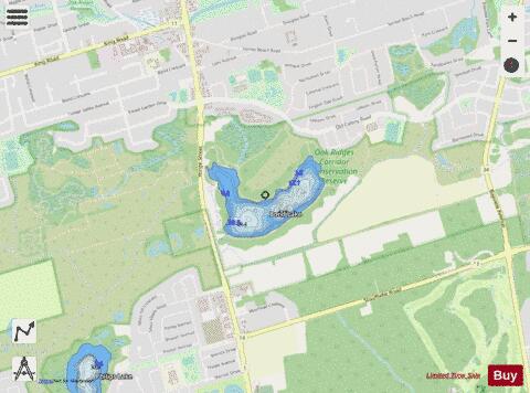 Bond Lake depth contour Map - i-Boating App - Streets