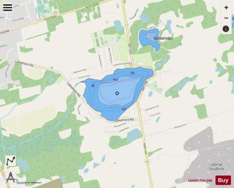 Musselman Lake depth contour Map - i-Boating App - Streets