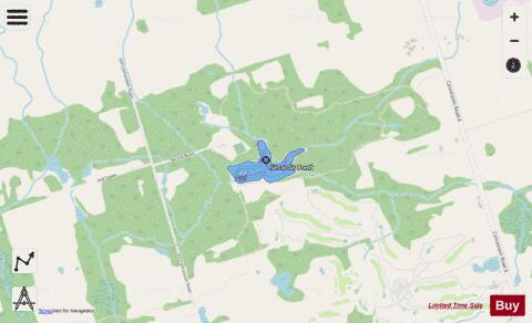 Secord's Pond depth contour Map - i-Boating App - Streets