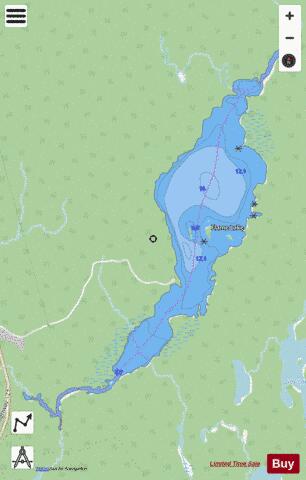 Flame Lake depth contour Map - i-Boating App - Streets