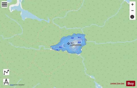 Lineus Lake depth contour Map - i-Boating App - Streets