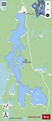 Parting Lake depth contour Map - i-Boating App - Streets