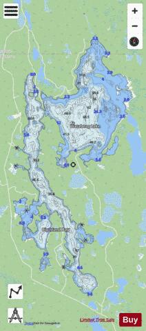 Watabeag Lake depth contour Map - i-Boating App - Streets