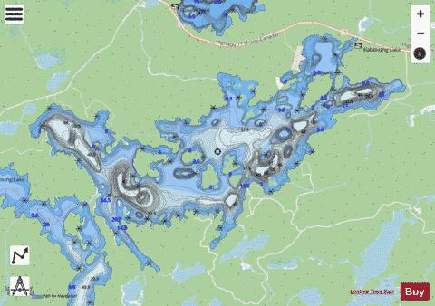 Kabenung Lake depth contour Map - i-Boating App - Streets