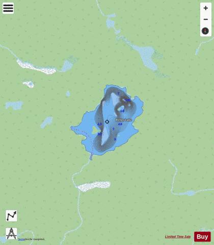 Peller Lake depth contour Map - i-Boating App - Streets