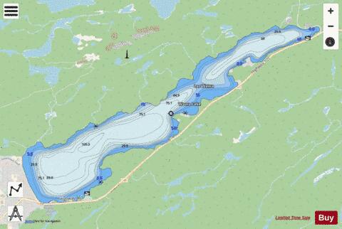 Wawa Lake (lac Wawa) depth contour Map - i-Boating App - Streets