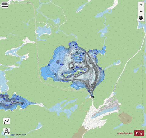 Lena Lake depth contour Map - i-Boating App - Streets