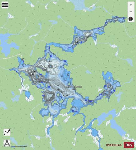Mijinemungshing Lake depth contour Map - i-Boating App - Streets