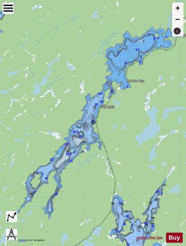 Oba Lake depth contour Map - i-Boating App - Streets