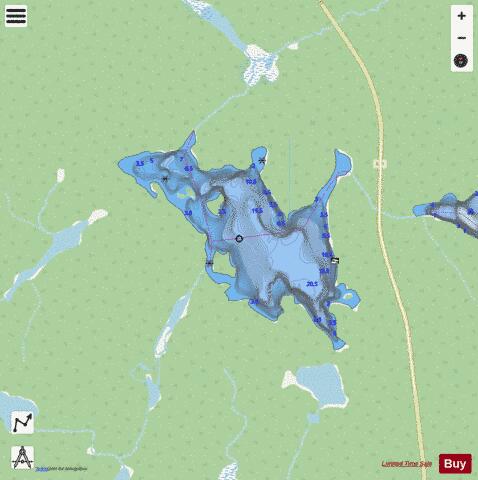 10-J-33 depth contour Map - i-Boating App - Streets