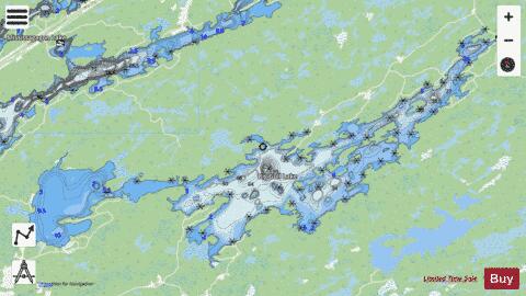 Big Gull Lake depth contour Map - i-Boating App - Streets