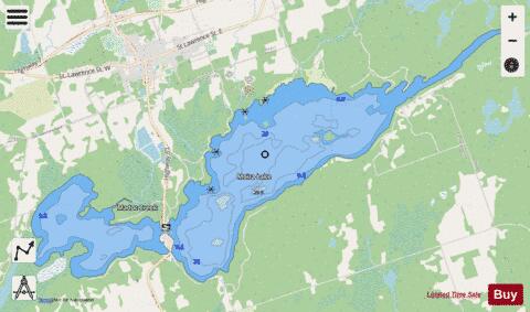 Moira Lake depth contour Map - i-Boating App - Streets