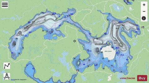 Skootamatta Lake depth contour Map - i-Boating App - Streets