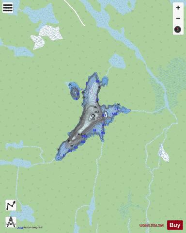 Freen Lake depth contour Map - i-Boating App - Streets