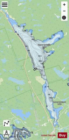 Upper Mazinaw Lake depth contour Map - i-Boating App - Streets
