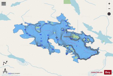 Narraway Lake depth contour Map - i-Boating App - Streets