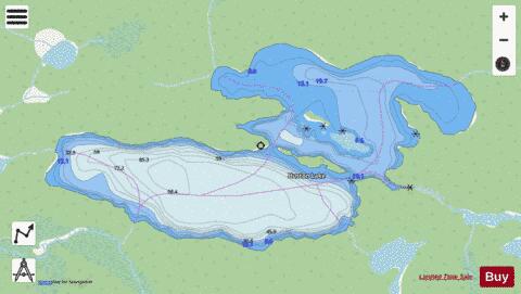 Huston Lake depth contour Map - i-Boating App - Streets