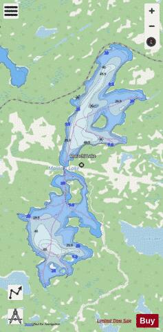 Malachi Lake depth contour Map - i-Boating App - Streets