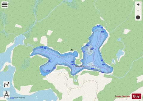 Plum Lake depth contour Map - i-Boating App - Streets