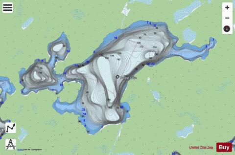 Porcus Lake depth contour Map - i-Boating App - Streets