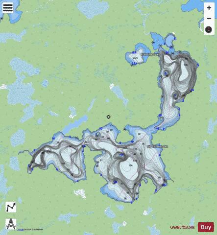 Big Canon Lake depth contour Map - i-Boating App - Streets