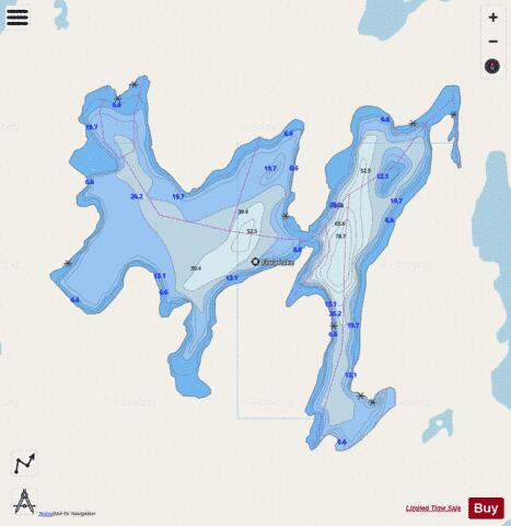 Flora Lake depth contour Map - i-Boating App - Streets