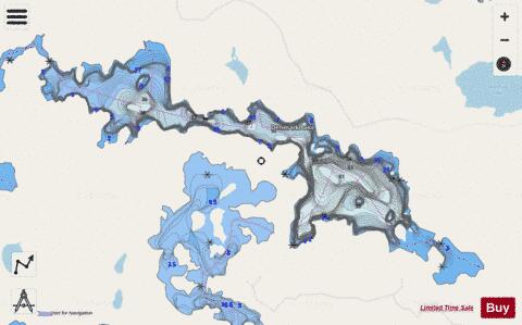 Denmark Lake depth contour Map - i-Boating App - Streets