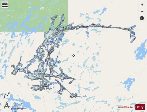 Atikwa Lake depth contour Map - i-Boating App - Streets