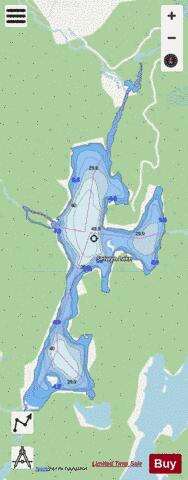Selwyn Lake depth contour Map - i-Boating App - Streets