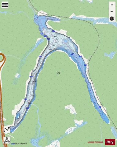 Lovering Lake depth contour Map - i-Boating App - Streets