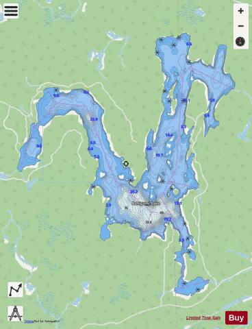 Ashigami Lake depth contour Map - i-Boating App - Streets