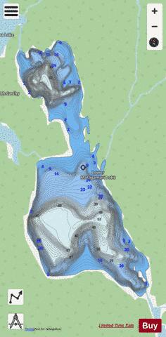 Lower Matagamasi Lake depth contour Map - i-Boating App - Streets