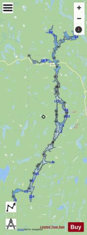 Mistinikon Lake depth contour Map - i-Boating App - Streets