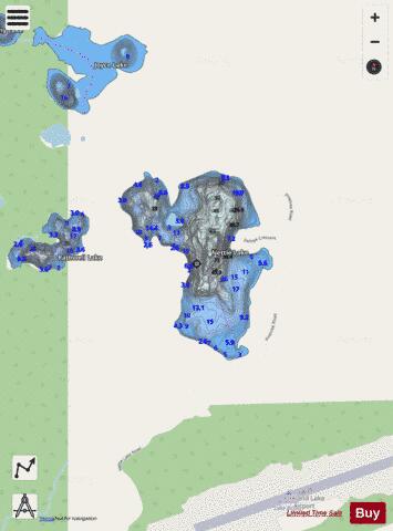 Nettie Lake depth contour Map - i-Boating App - Streets