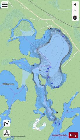 Edward Lake depth contour Map - i-Boating App - Streets