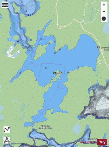Alexandra Lake depth contour Map - i-Boating App - Streets