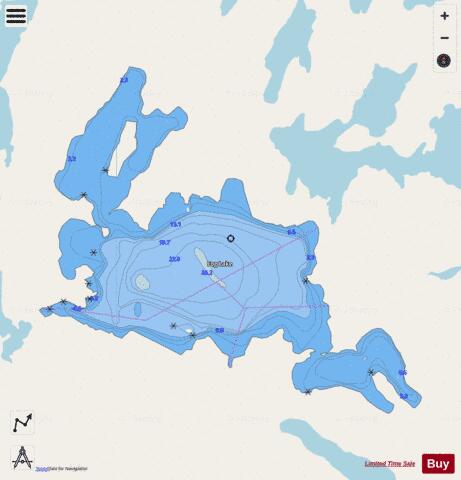 Fog Lake depth contour Map - i-Boating App - Streets