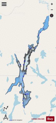 Kay Lake depth contour Map - i-Boating App - Streets