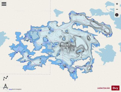 Katimiagamak Lake depth contour Map - i-Boating App - Streets