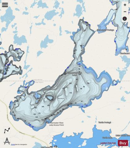 Clearwater West Lake depth contour Map - i-Boating App - Streets
